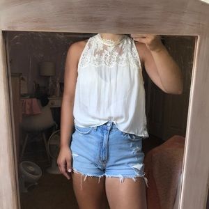Free People Lace Back Top